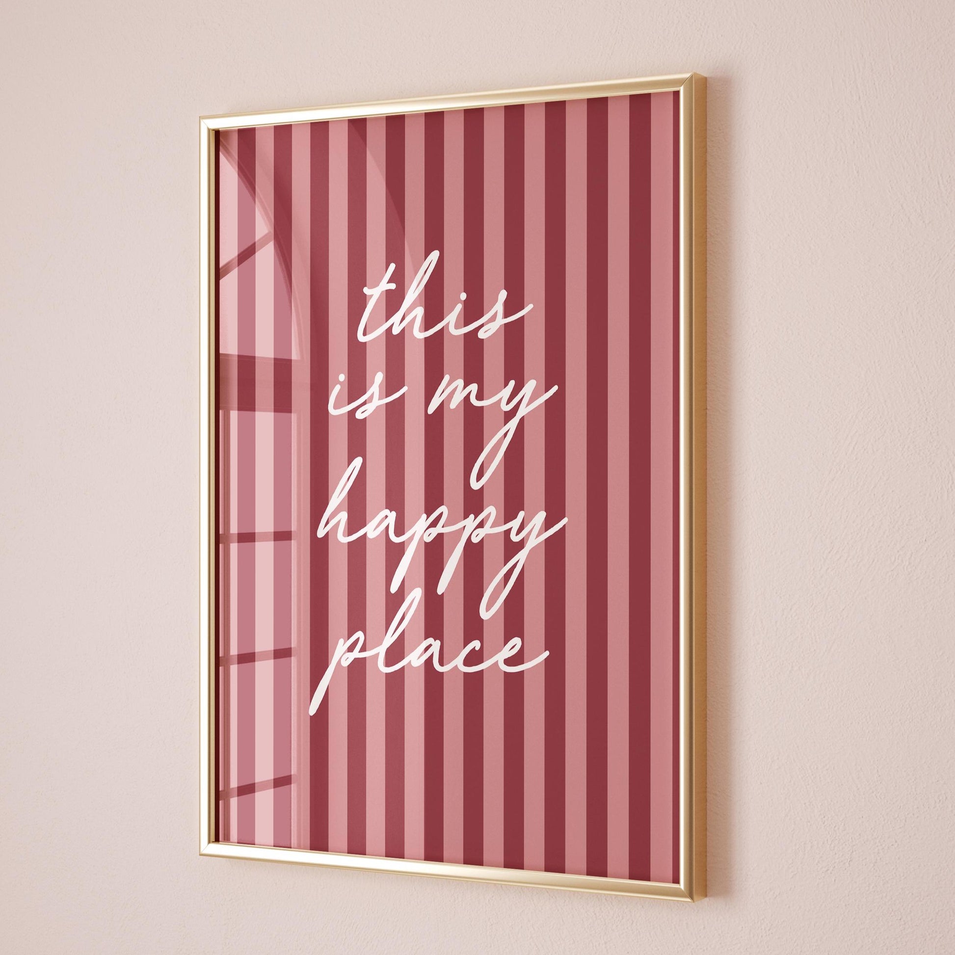 This Is My Happy Place Art Print, Aesthetic Bedroom Print, Hallway Wall Decor