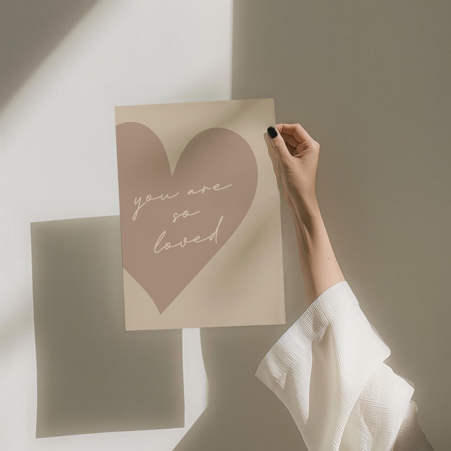 You Are So Loved Art Print, Aesthetic Bedroom Wall Decor
