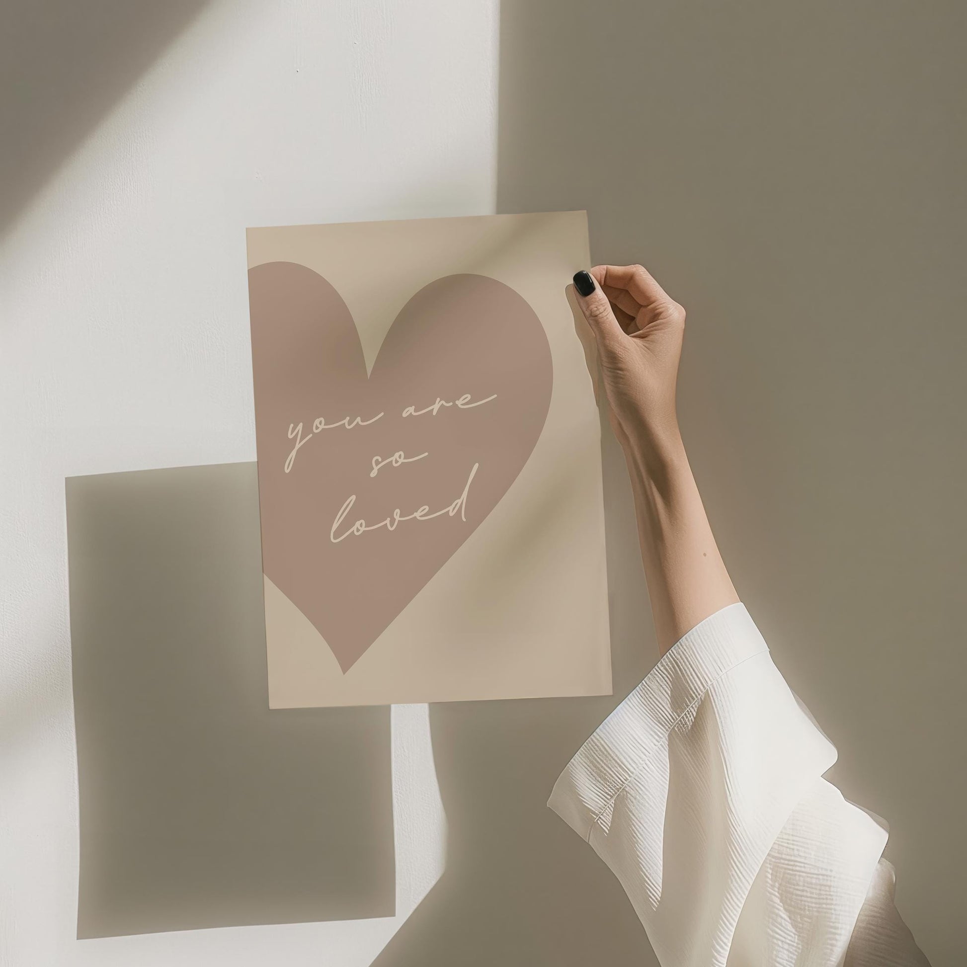 You Are So Loved Art Print, Aesthetic Bedroom Wall Decor