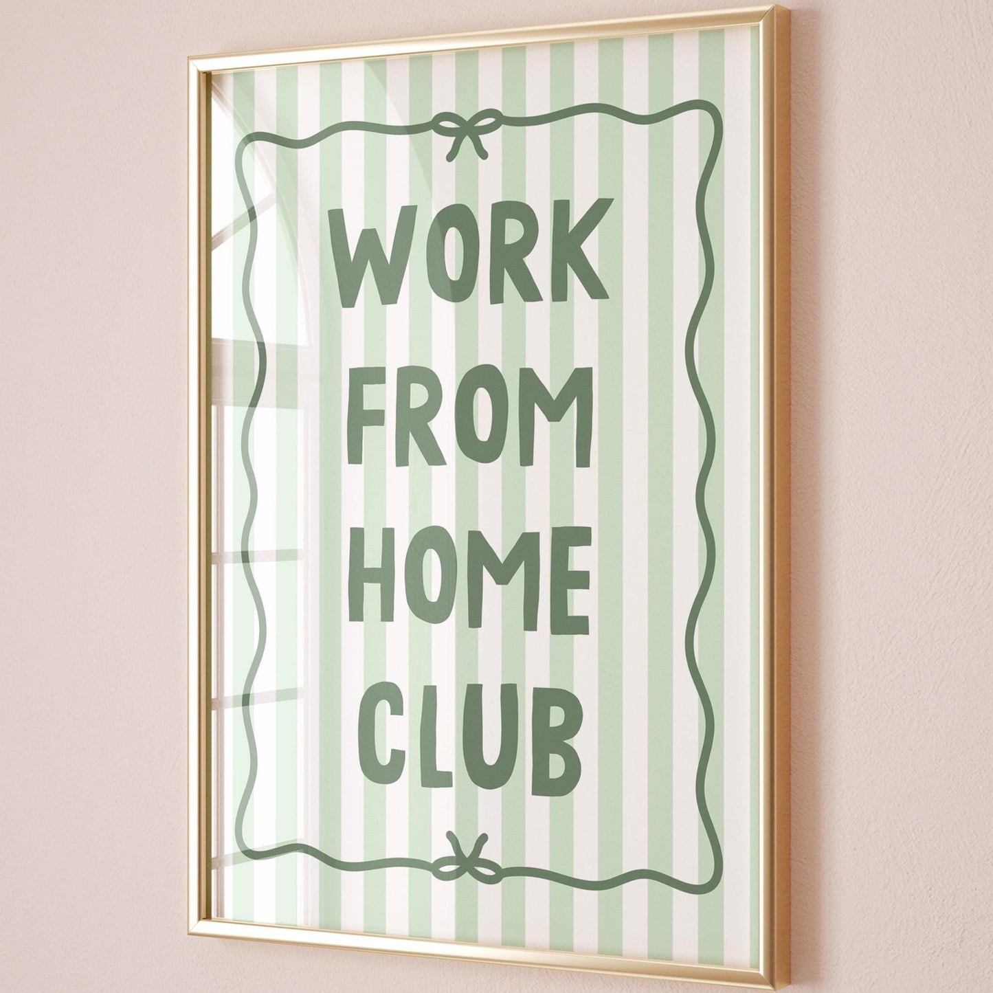 Work From Home Club Art Print