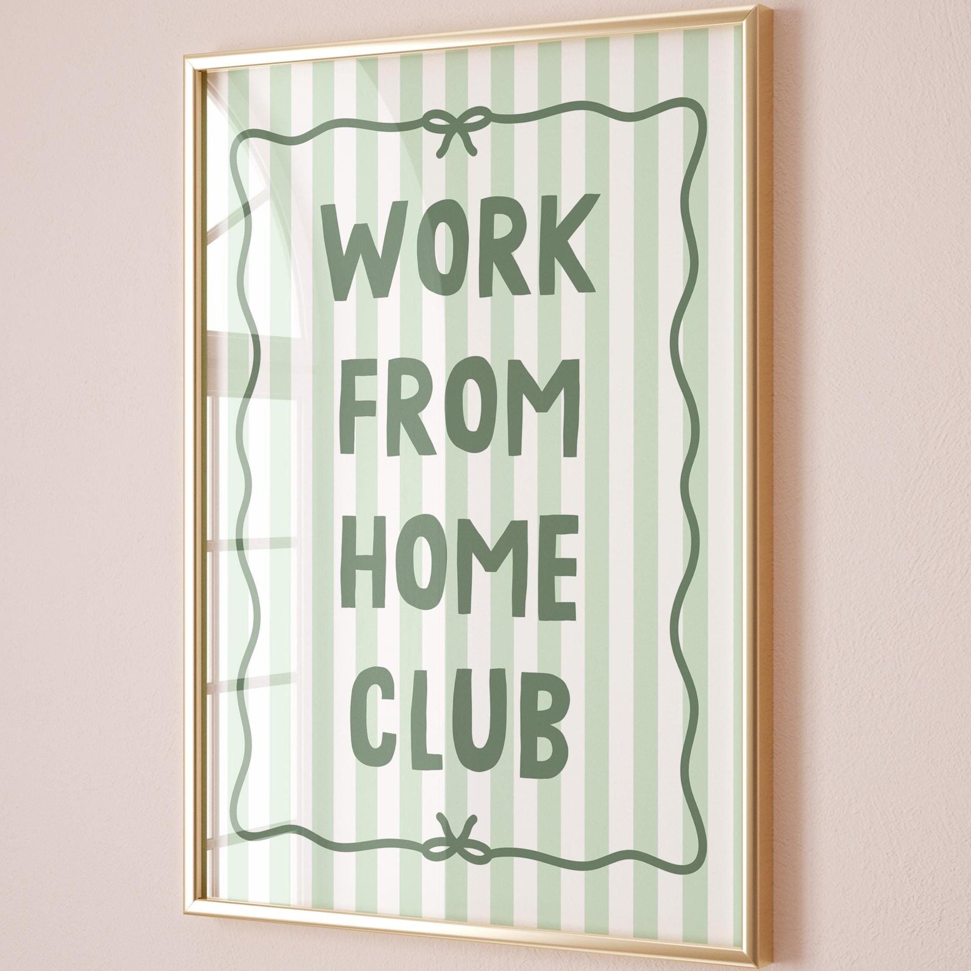 Work From Home Club Art Print
