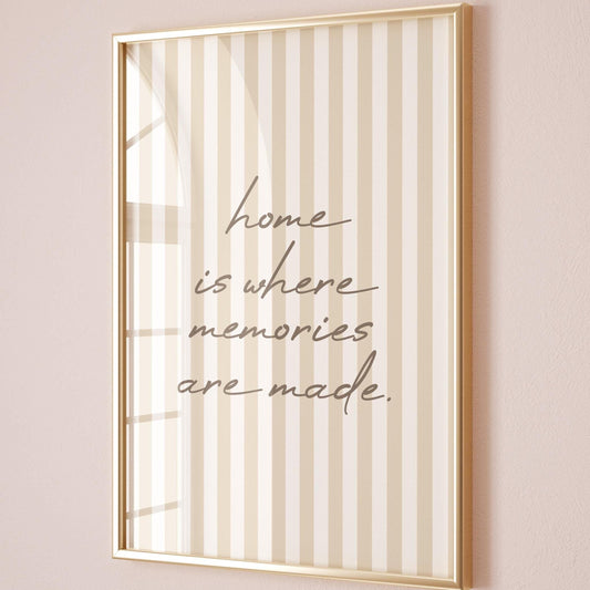 Home Is Where Memories Are Made Art Print