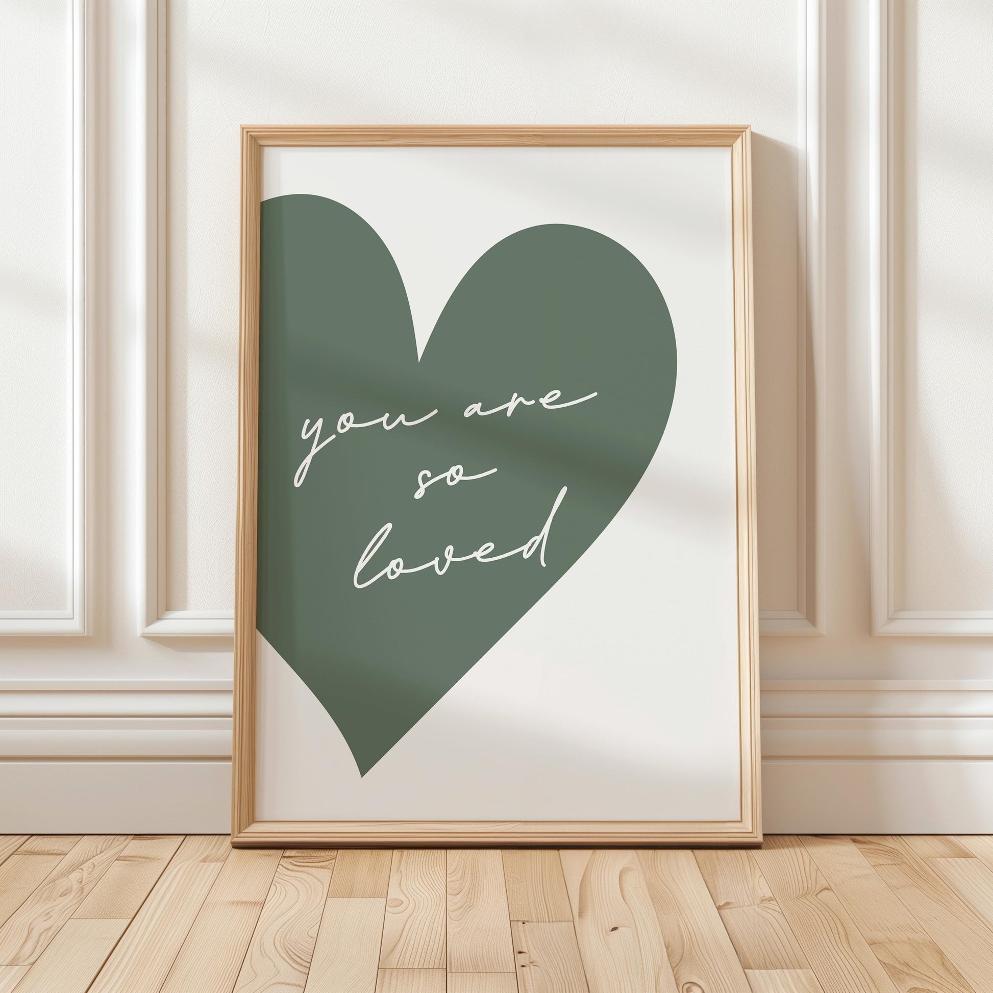 You Are So Loved Art Print, Aesthetic Bedroom Wall Decor