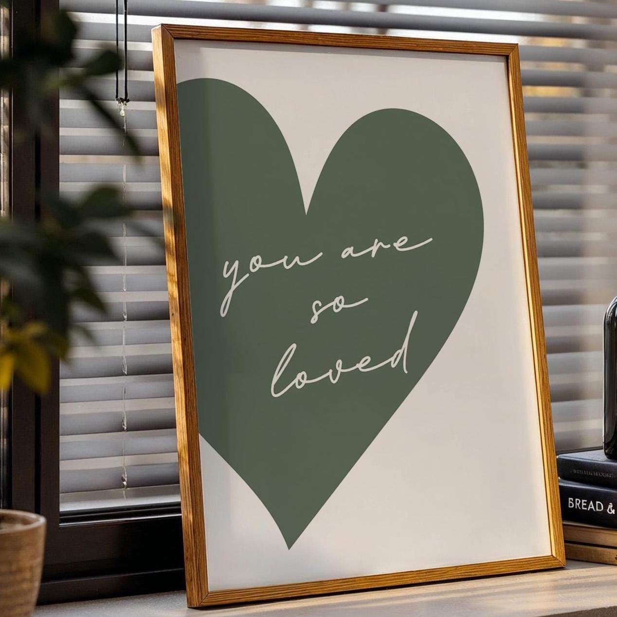 You Are So Loved Art Print, Aesthetic Bedroom Wall Decor
