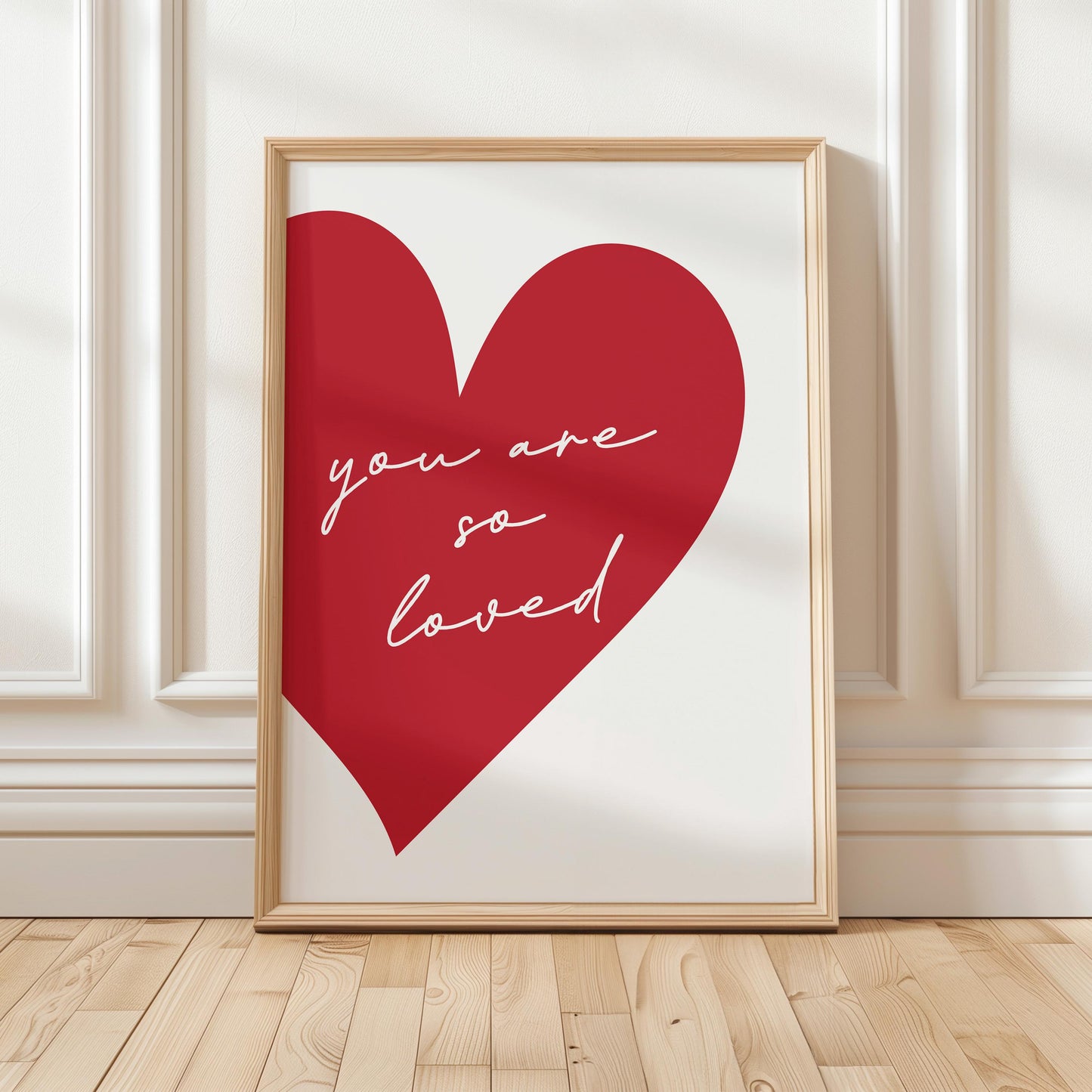 You Are So Loved Art Print, Aesthetic Bedroom Wall Decor