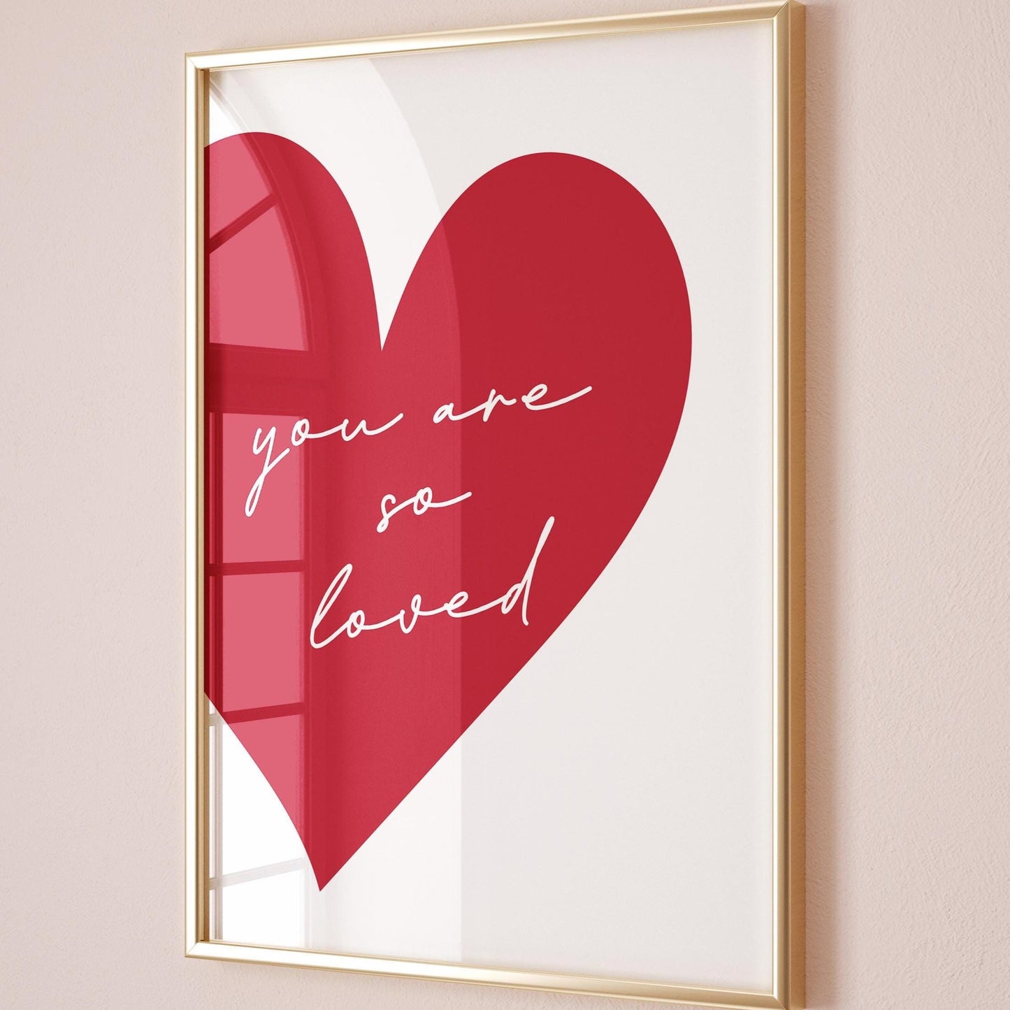 You Are So Loved Art Print, Aesthetic Bedroom Wall Decor