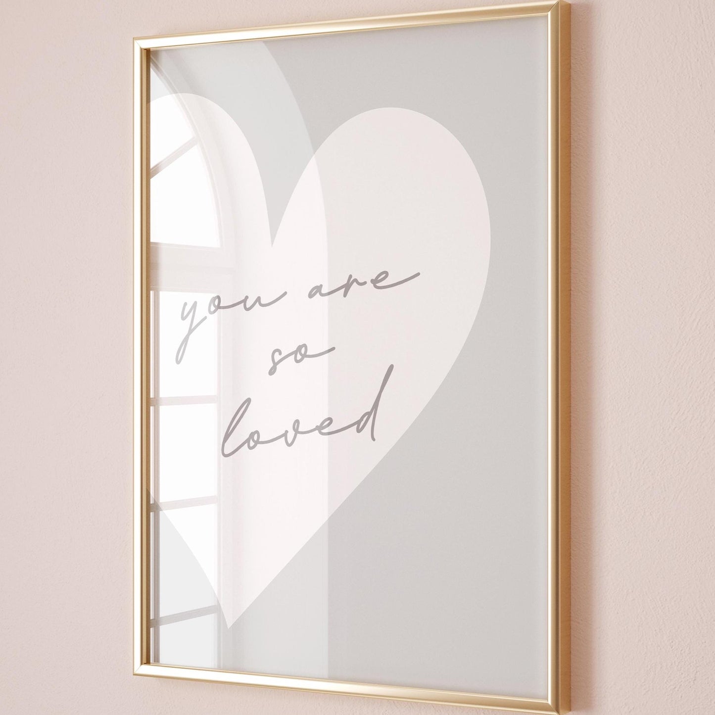 you are so loved grey wall decor