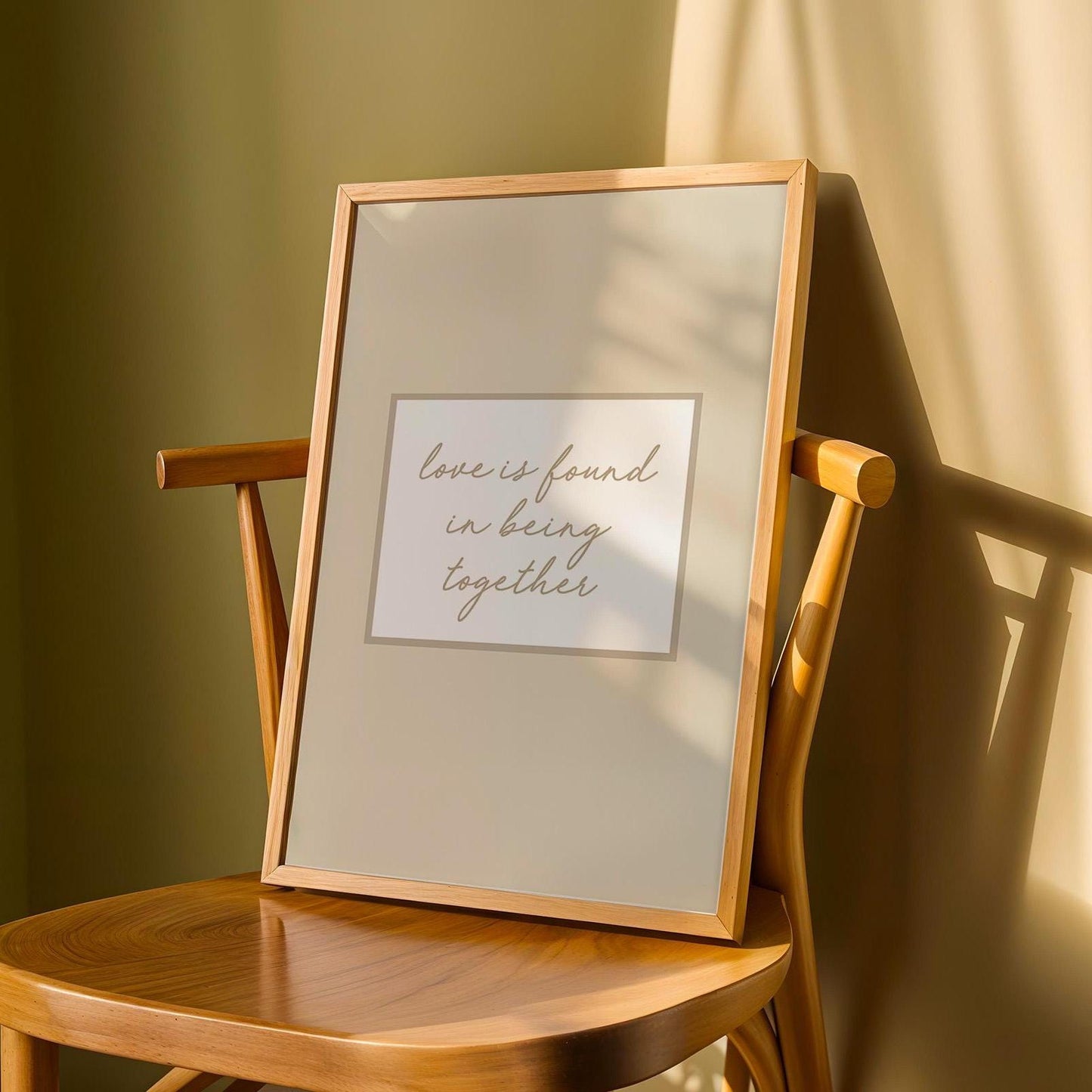 Love Is Found In Being Together Art Print, Family Home Wall Decor, Light Beige Hallway Poster
