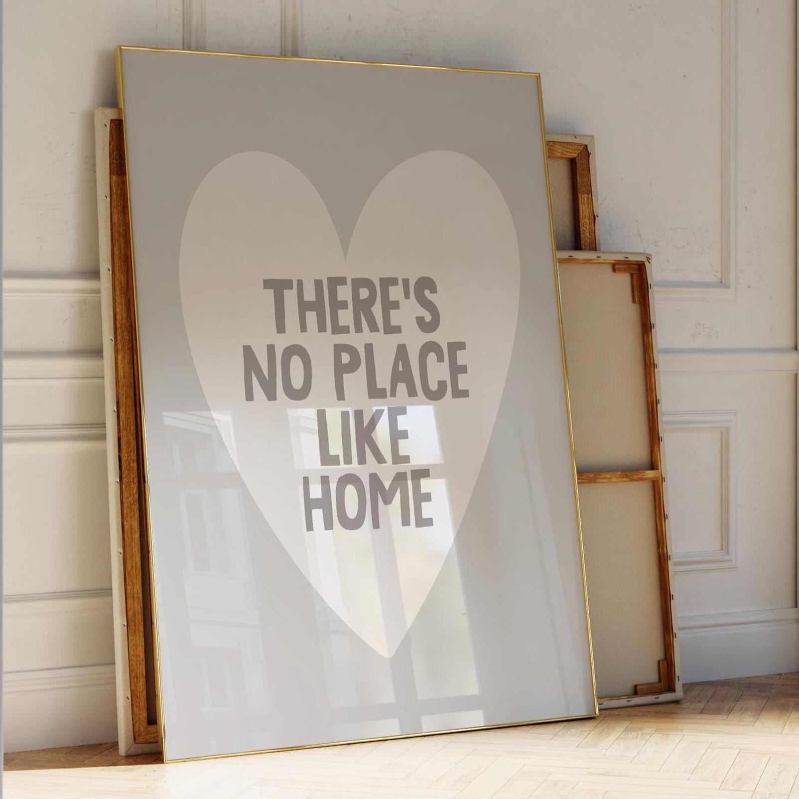 theres no place like home grey wall print