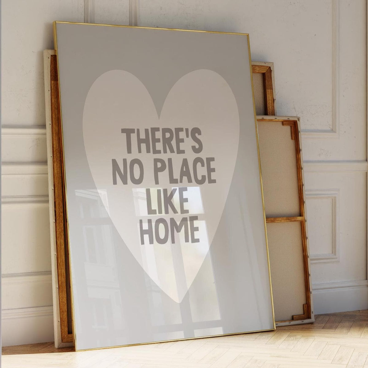 theres no place like home grey wall print