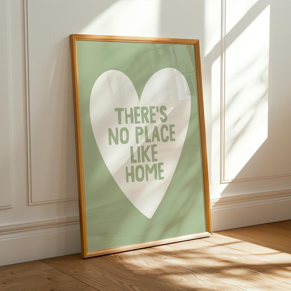 Theres No Place Like Home Art Print Sage Green
