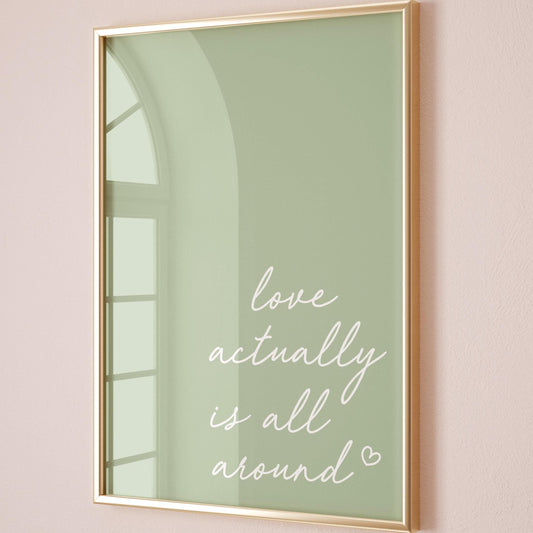 Love Actually Print Green