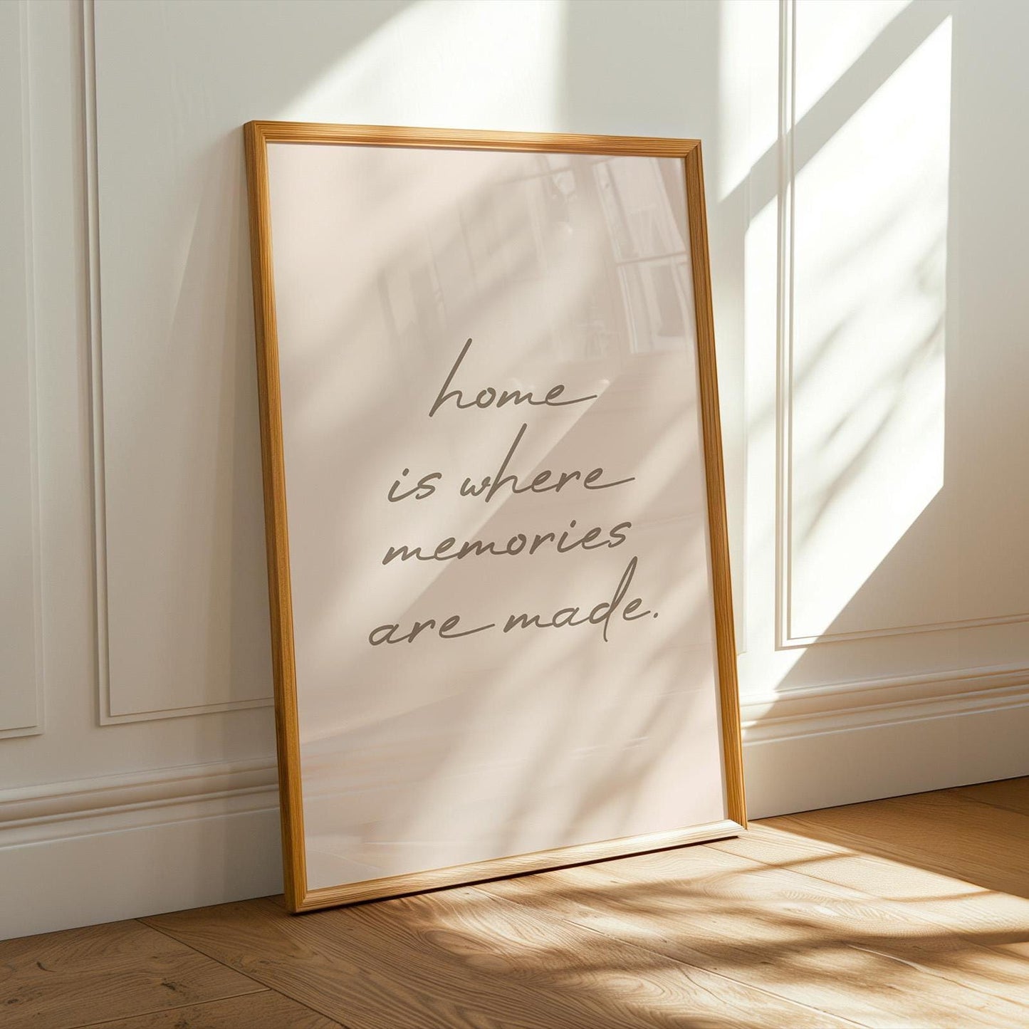 Home Is Where Memories Are Made Art Print, Minimalist Hallway Wall Decor
