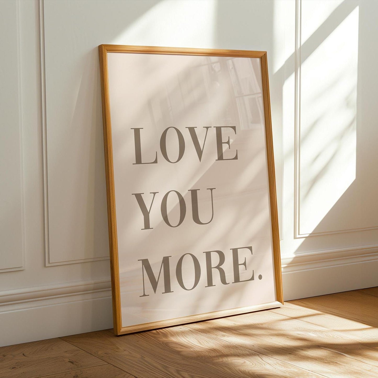 Love You More Art Print, Hallway Wall Art, Family Home Decor, Cute Bedroom Poster