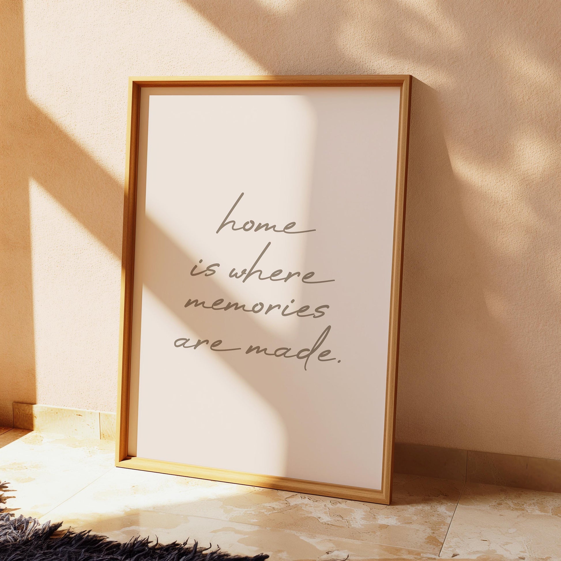 Home Is Where Memories Are Made Art Print, Minimalist Hallway Wall Decor