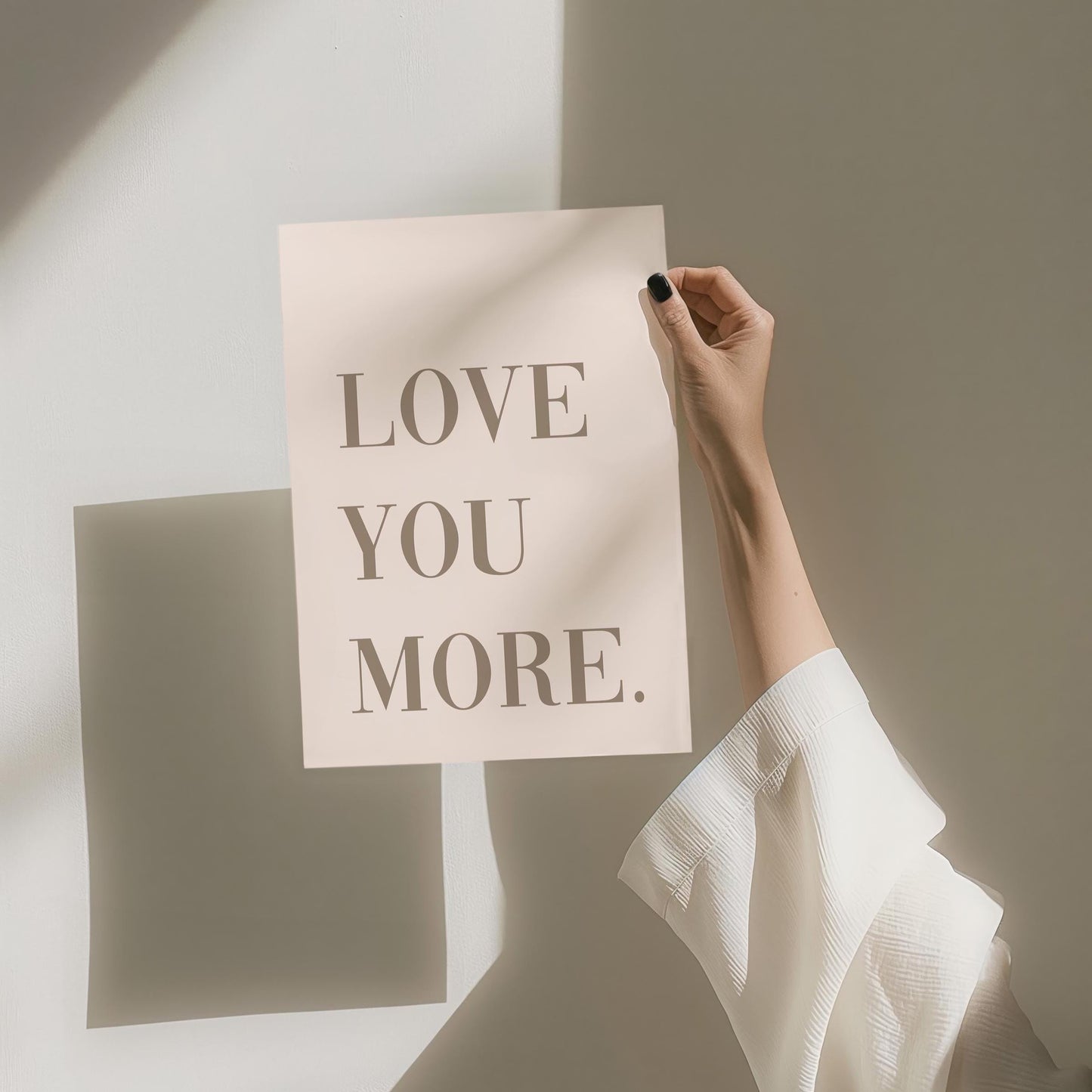 Love You More Art Print, Hallway Wall Art, Family Home Decor, Cute Bedroom Poster