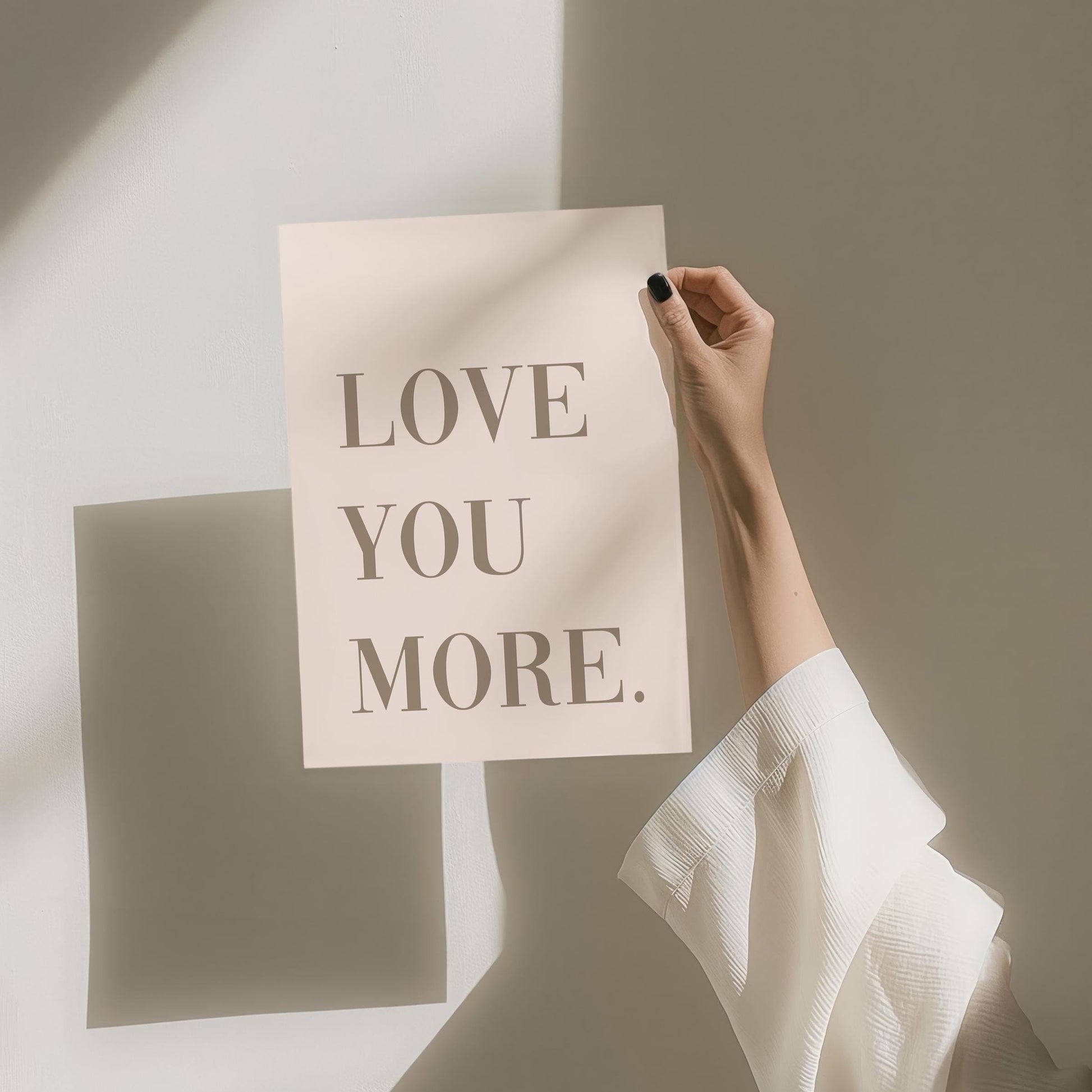 Love You More Art Print, Hallway Wall Art, Family Home Decor, Cute Bedroom Poster
