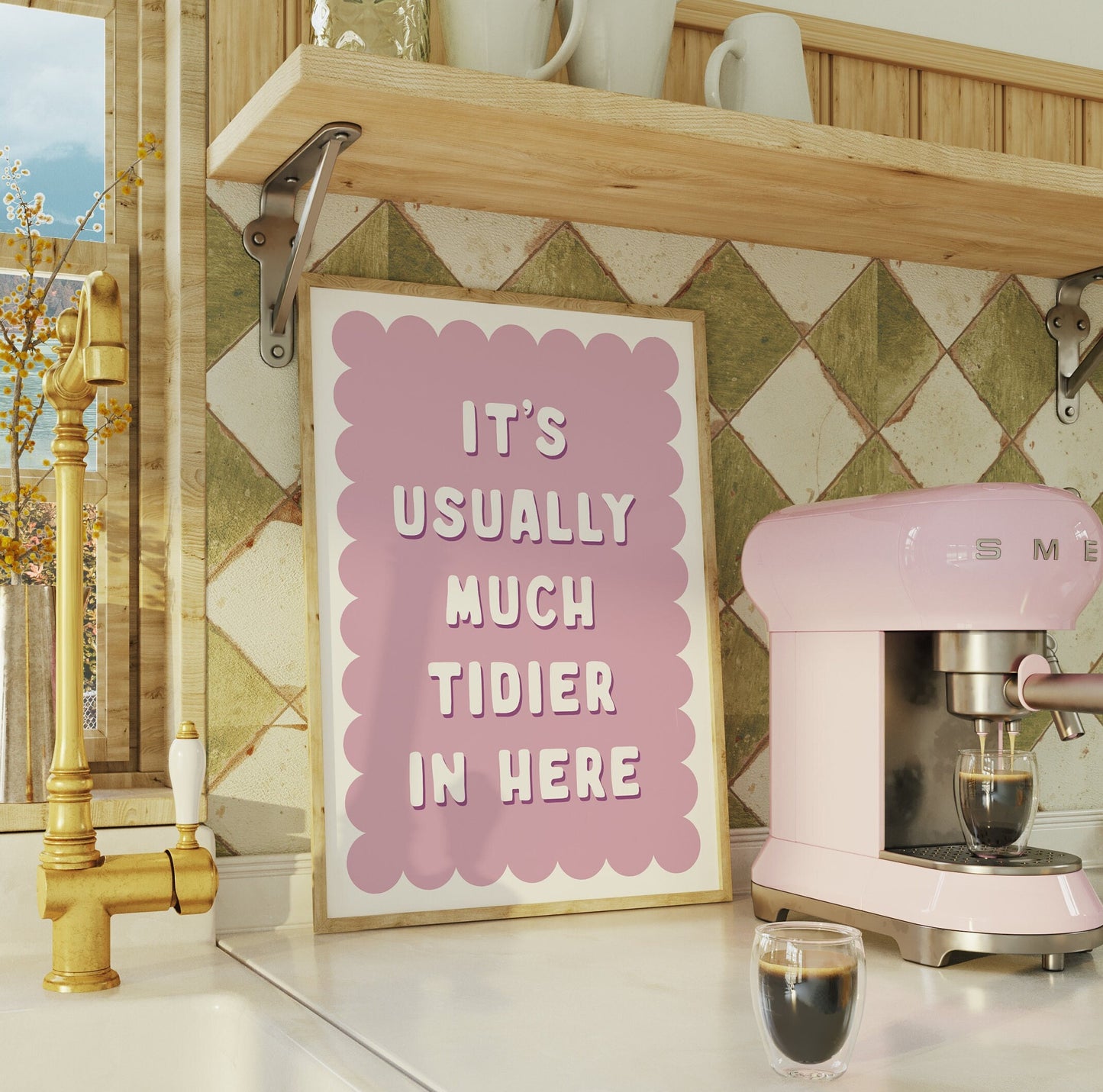 its usually much tidier in here wal print