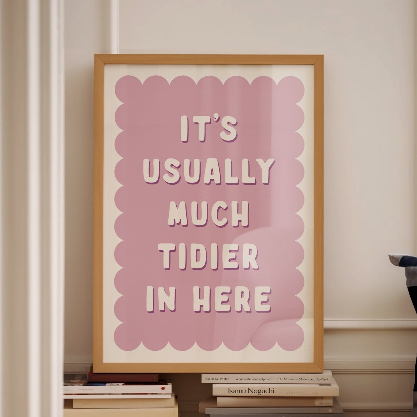 its usually much tidier in here wall print