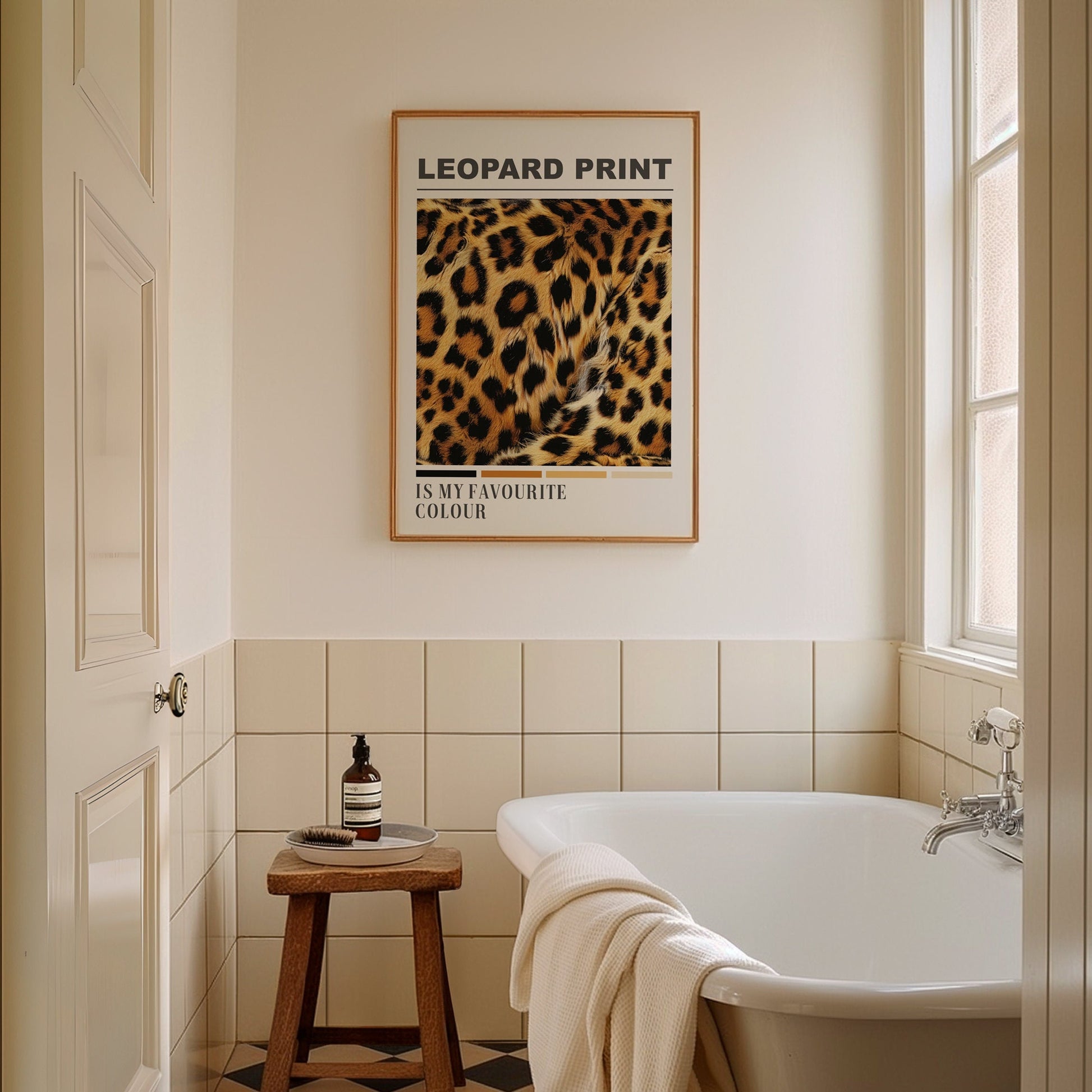 leopard print is my favourite colour wall print