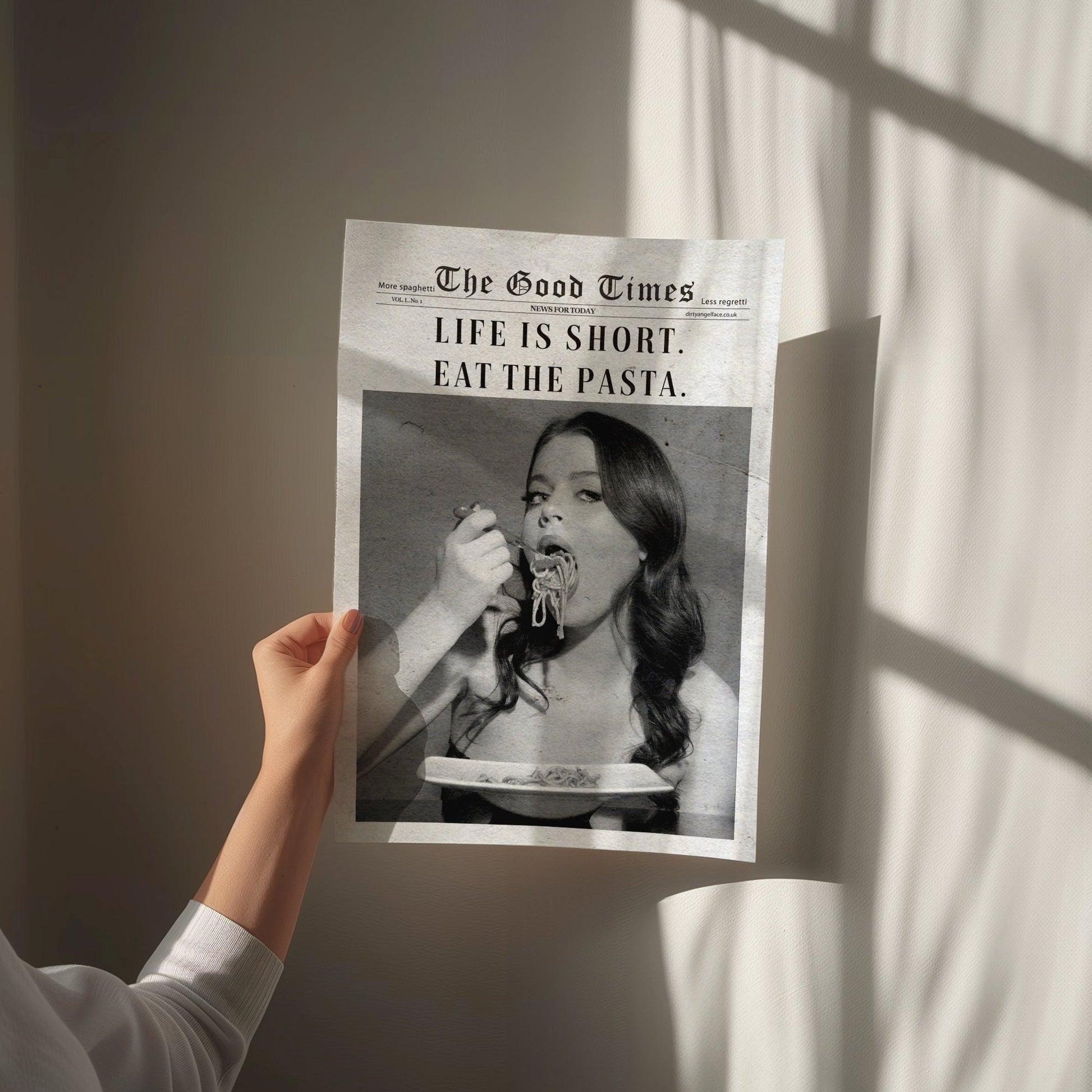 life is short eat the pasta print