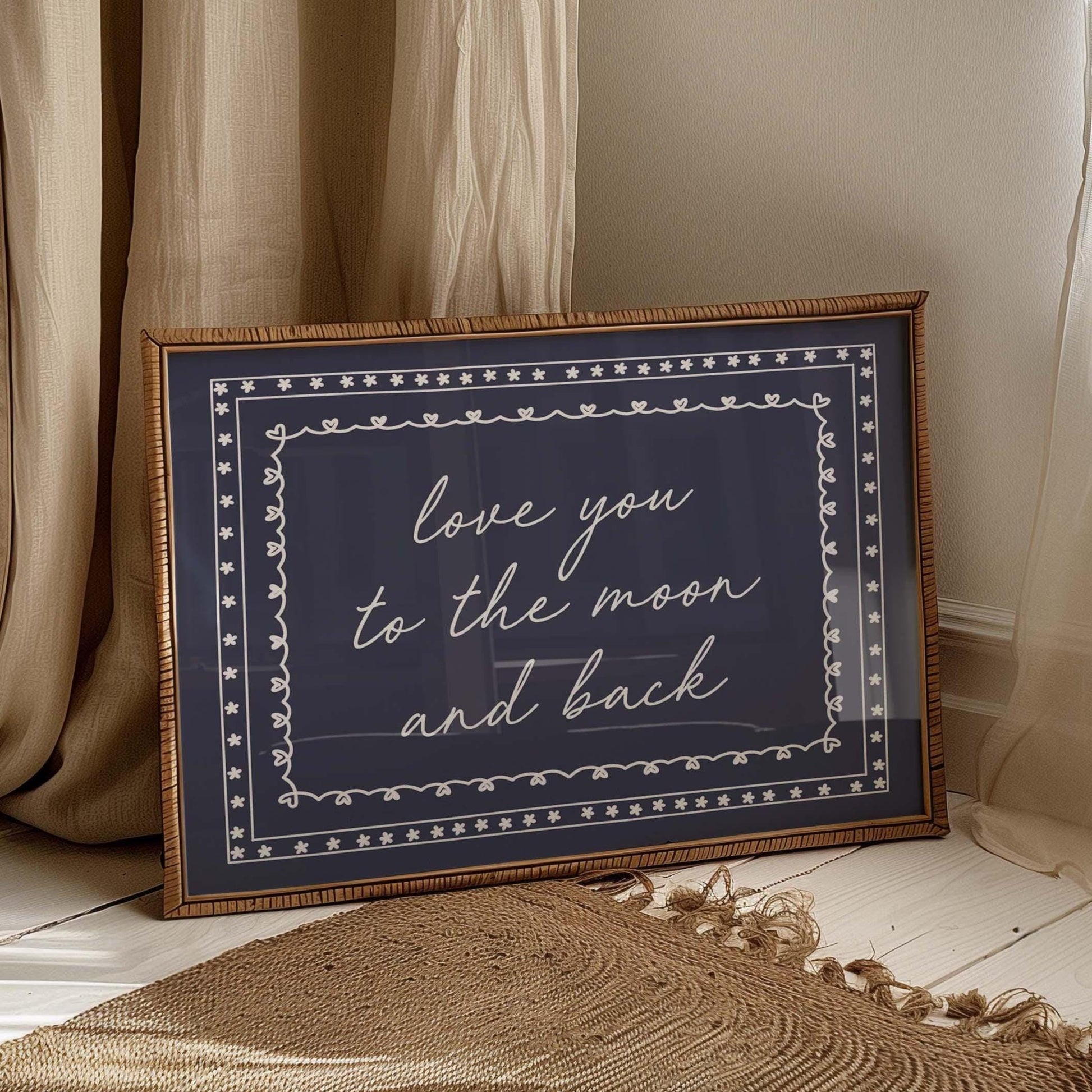 Love You To The Moon And Back Art Print
