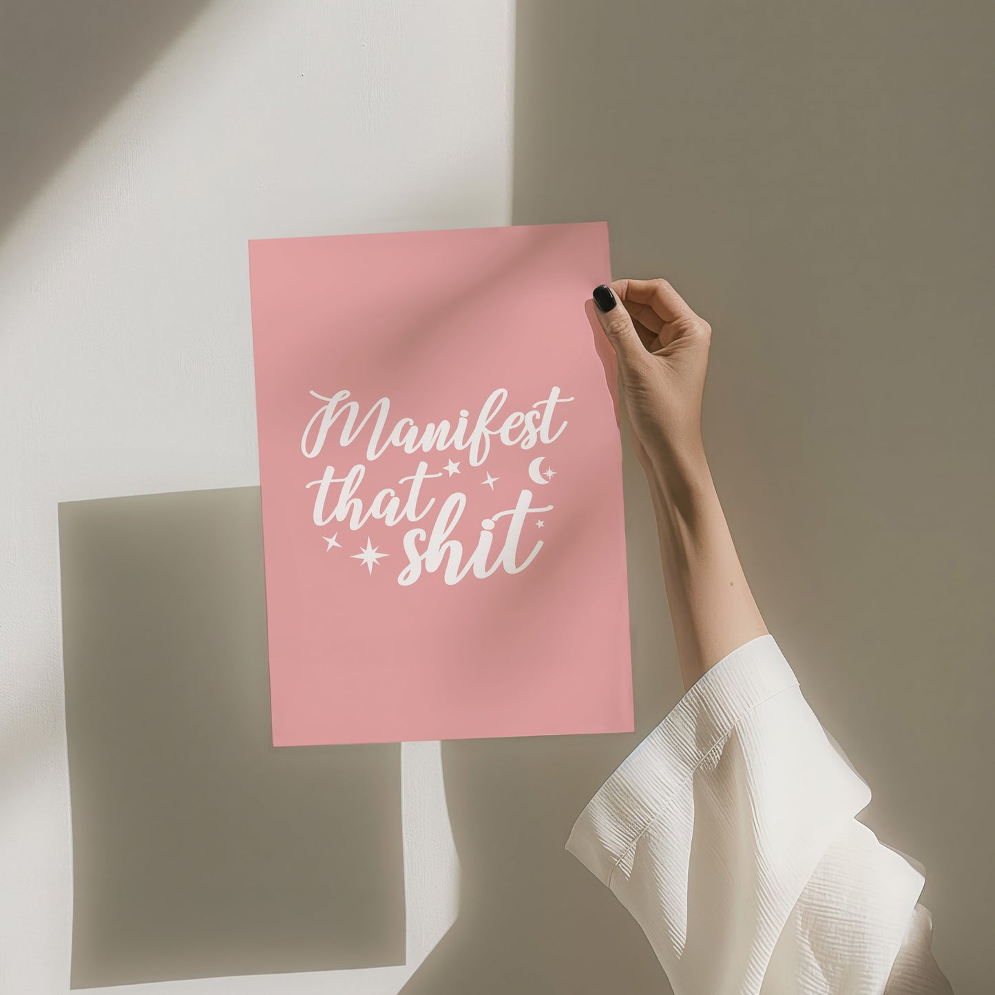 Manifest That Shit Wall Print, Unframed Card Art Print