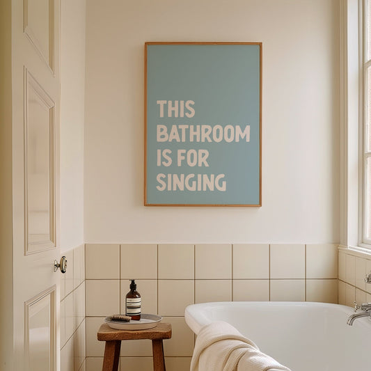 This Bathroom Is For Singing, Unframed Card Art Print