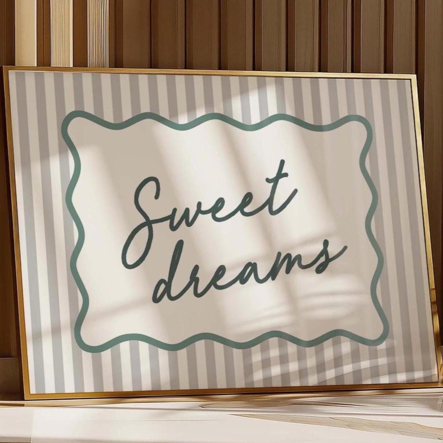 sweet dreams striped landscape wall art print