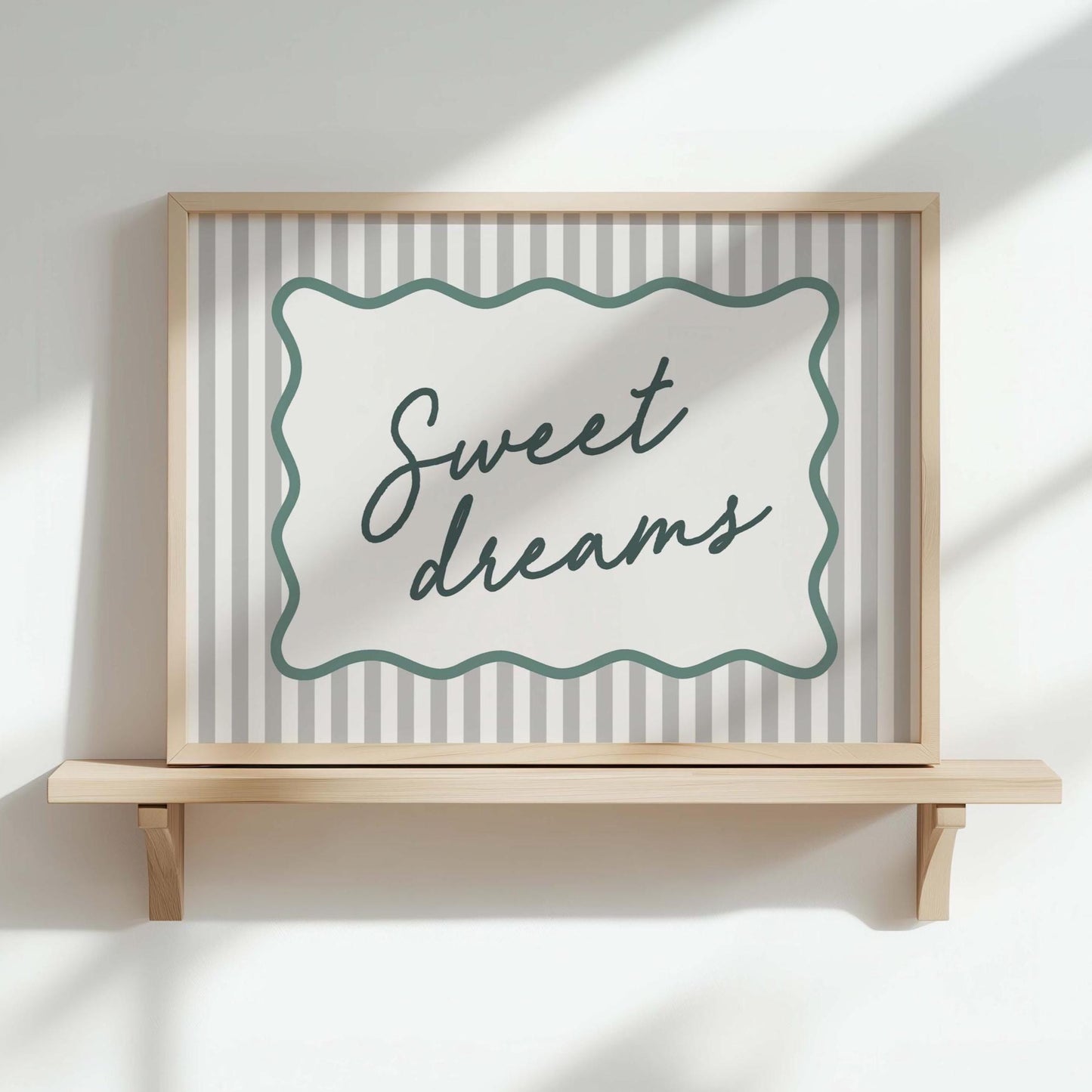 sweet dreams striped landscape wall art print