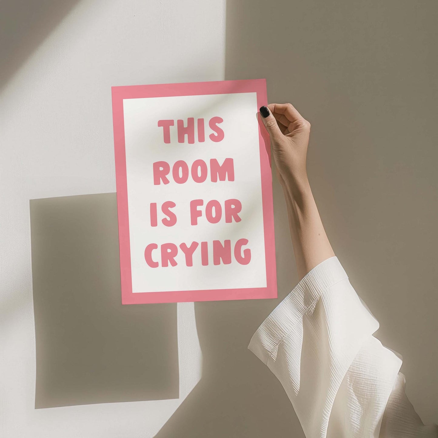 this room is for crying wall print