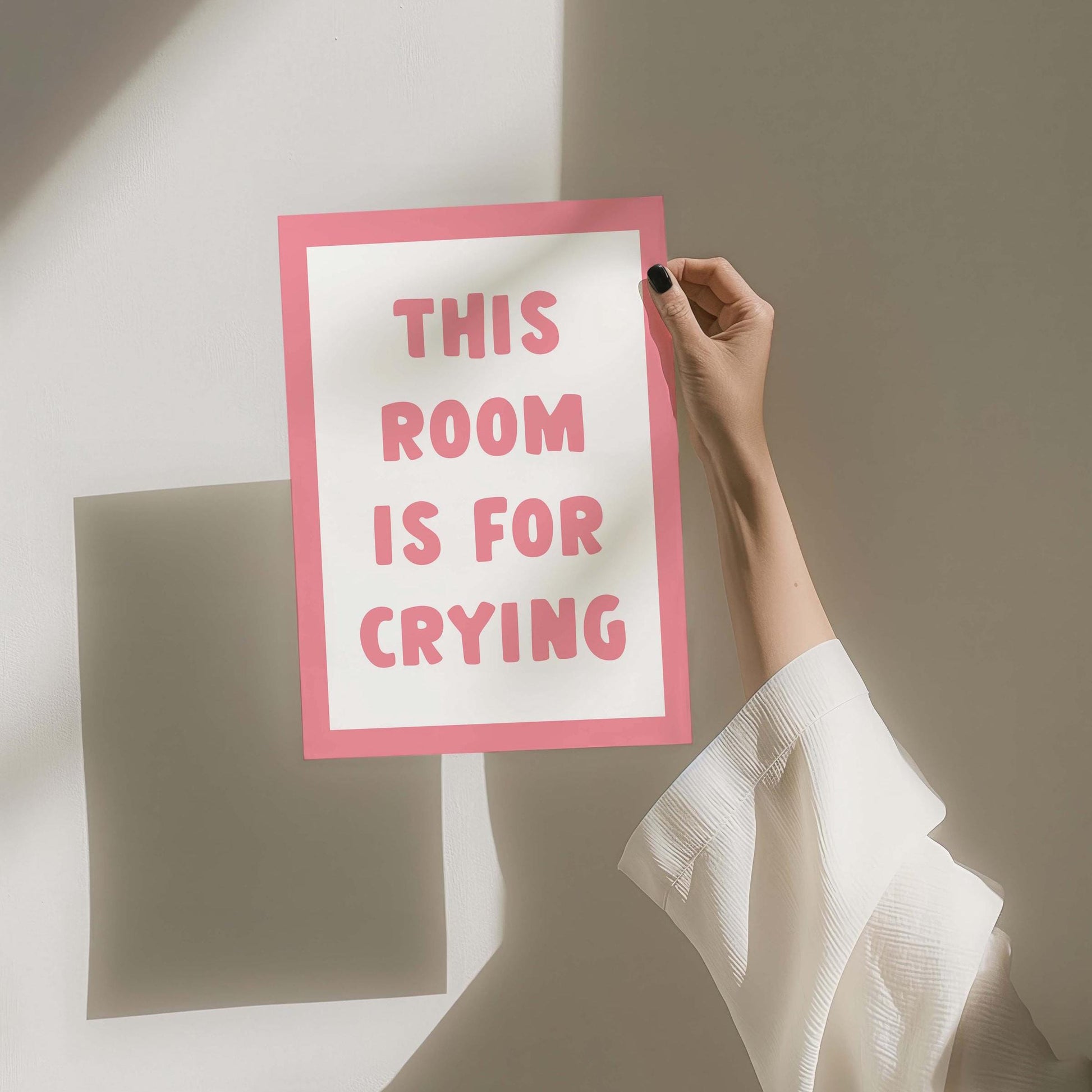 this room is for crying wall print