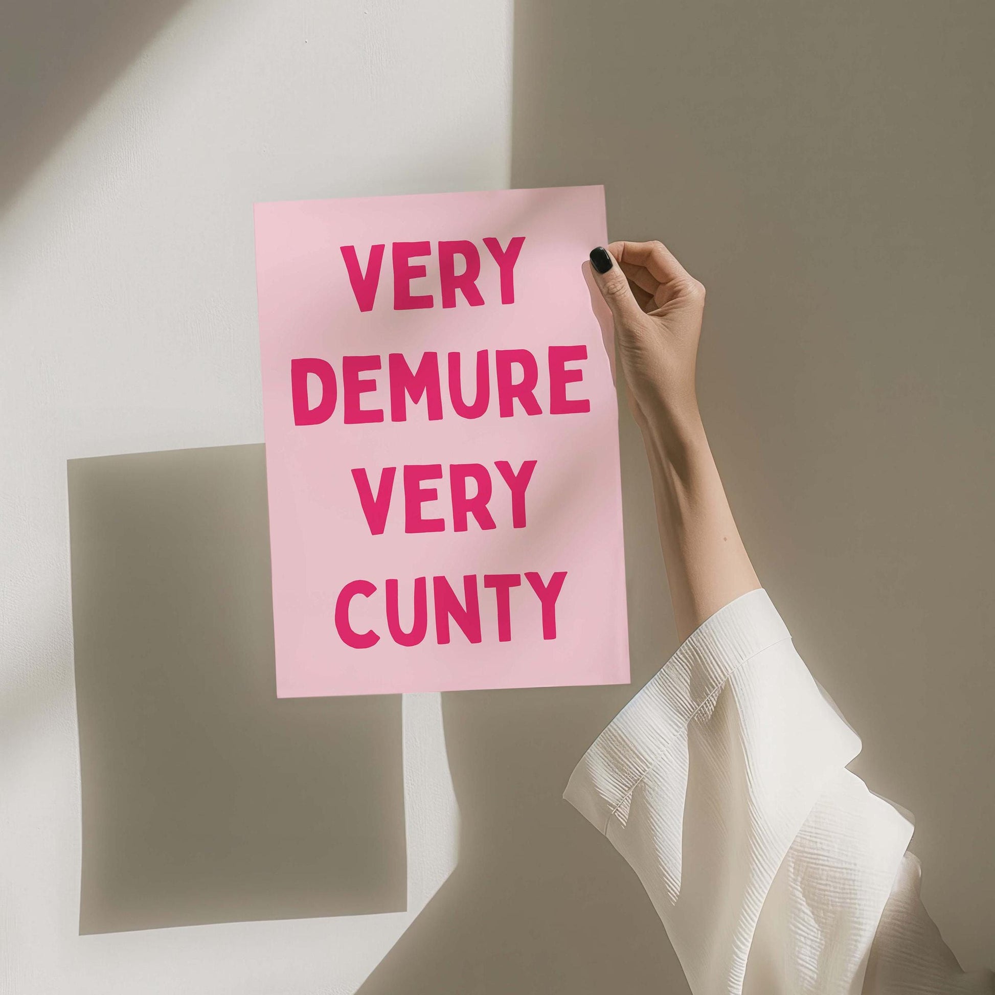 very demure very cunty unframed card art print