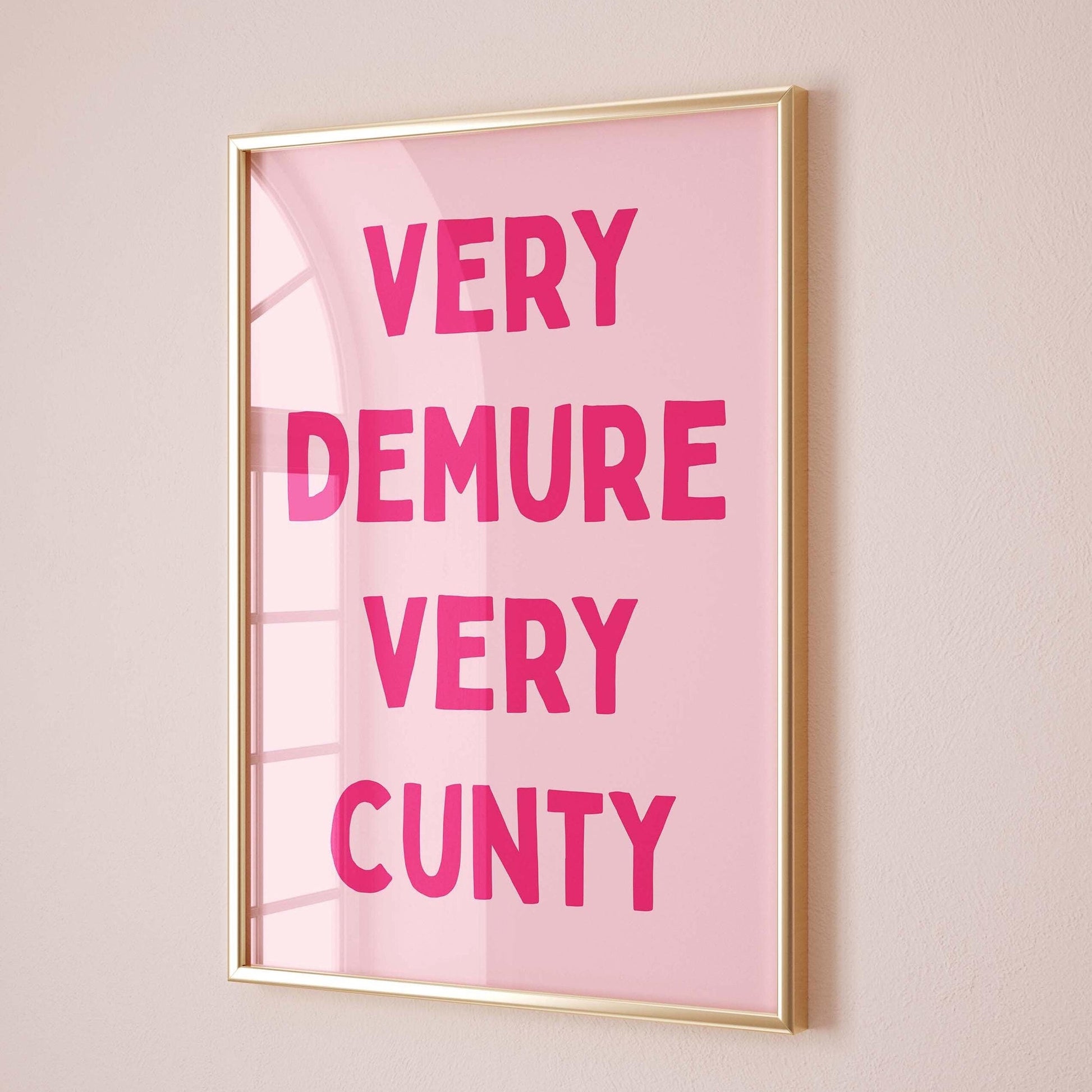 very demure very cunty wall print