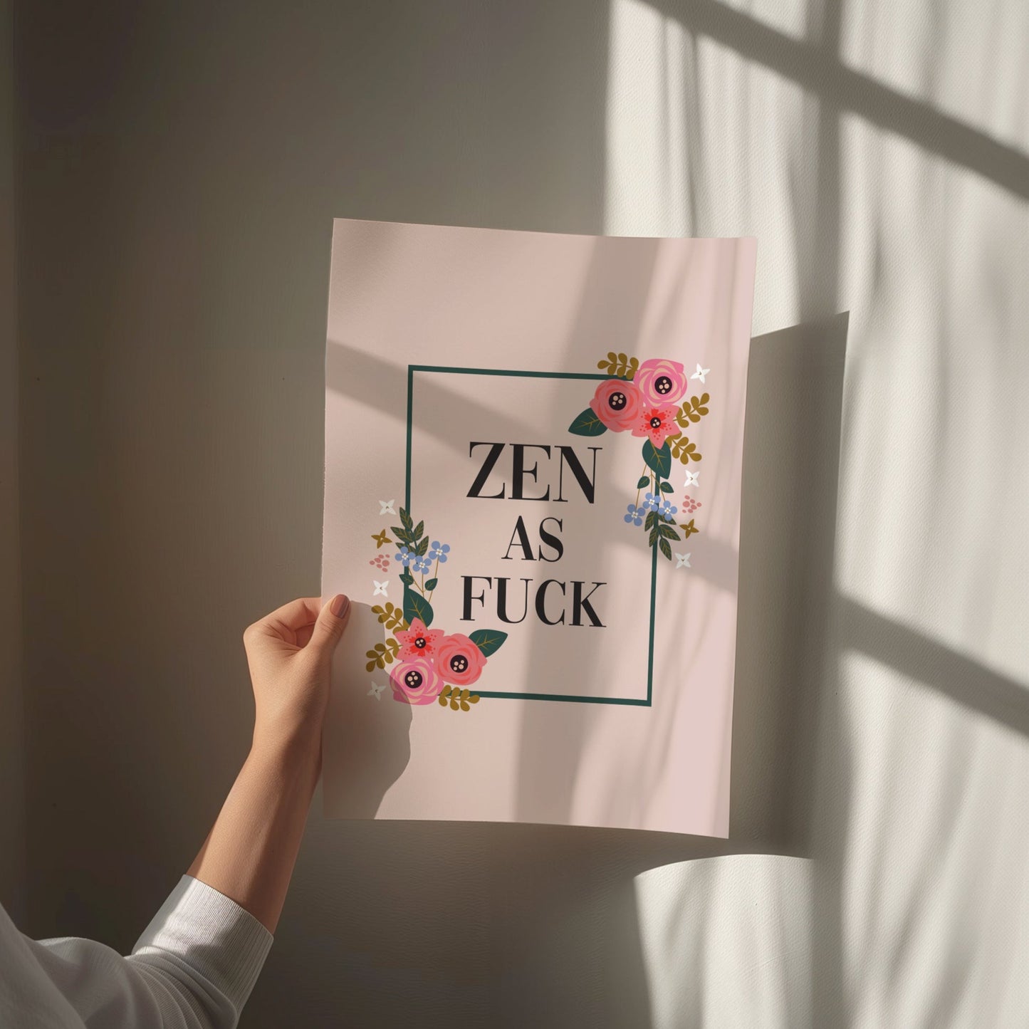 zen as fuck unframed card art print