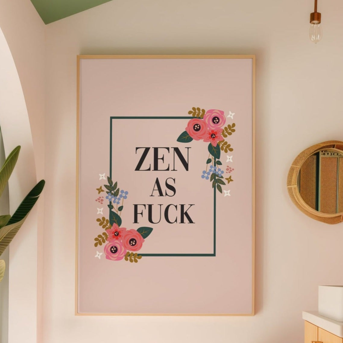 zen as fuck unframed card art print